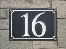 Slate house plaque