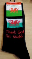 Thank God I''m Welsh socks