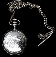 Engraved dragon pocketwatch