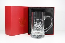 welsh dragon glass tankard